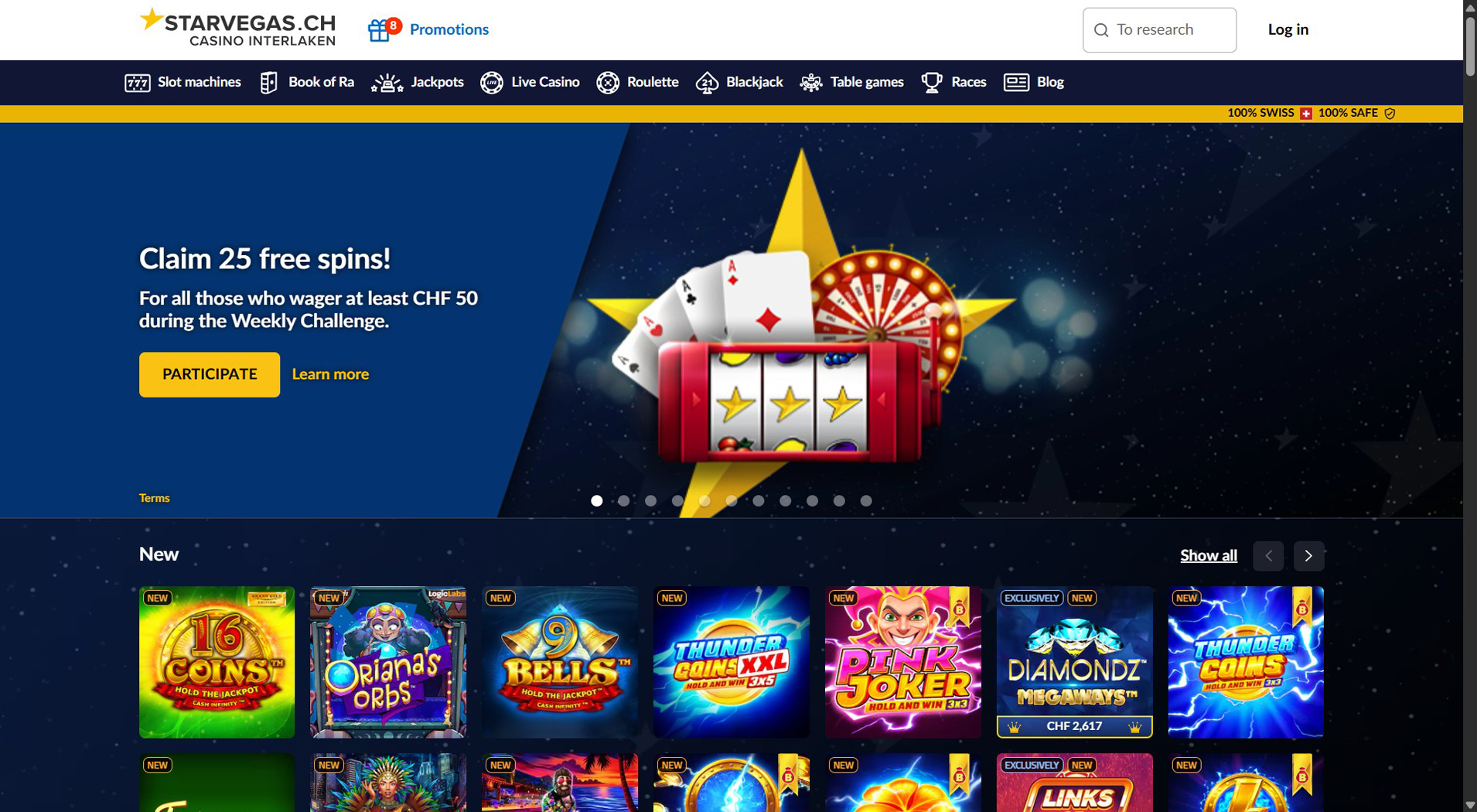 6. StarVegas- Pagamenti rapidi del casinò Zimpler
